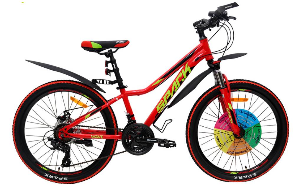 Фотография Велосипед SPARK WAVE 24" размер XXS рама 12" 2024 Красный