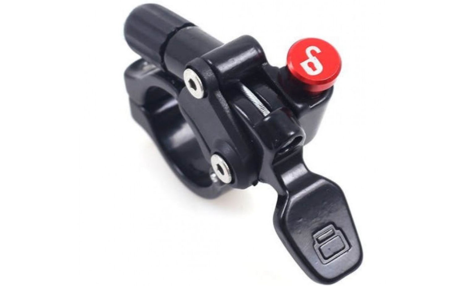 Манетка локаут, lock out для вилок  чорний/ червоний 