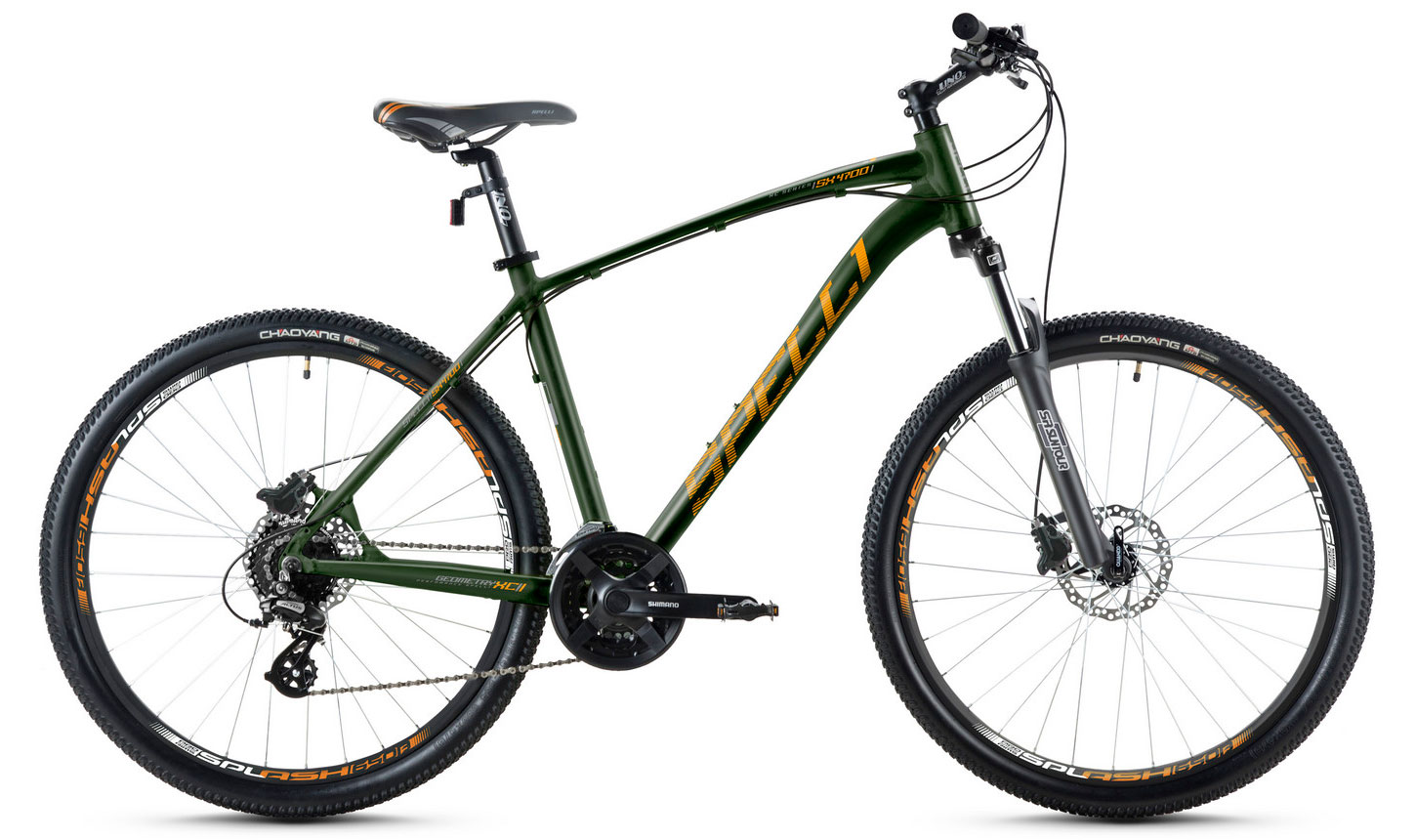 Фотография Велосипед Spelli SX-4700 27,5" размер L рама 19" 2024 Зеленый