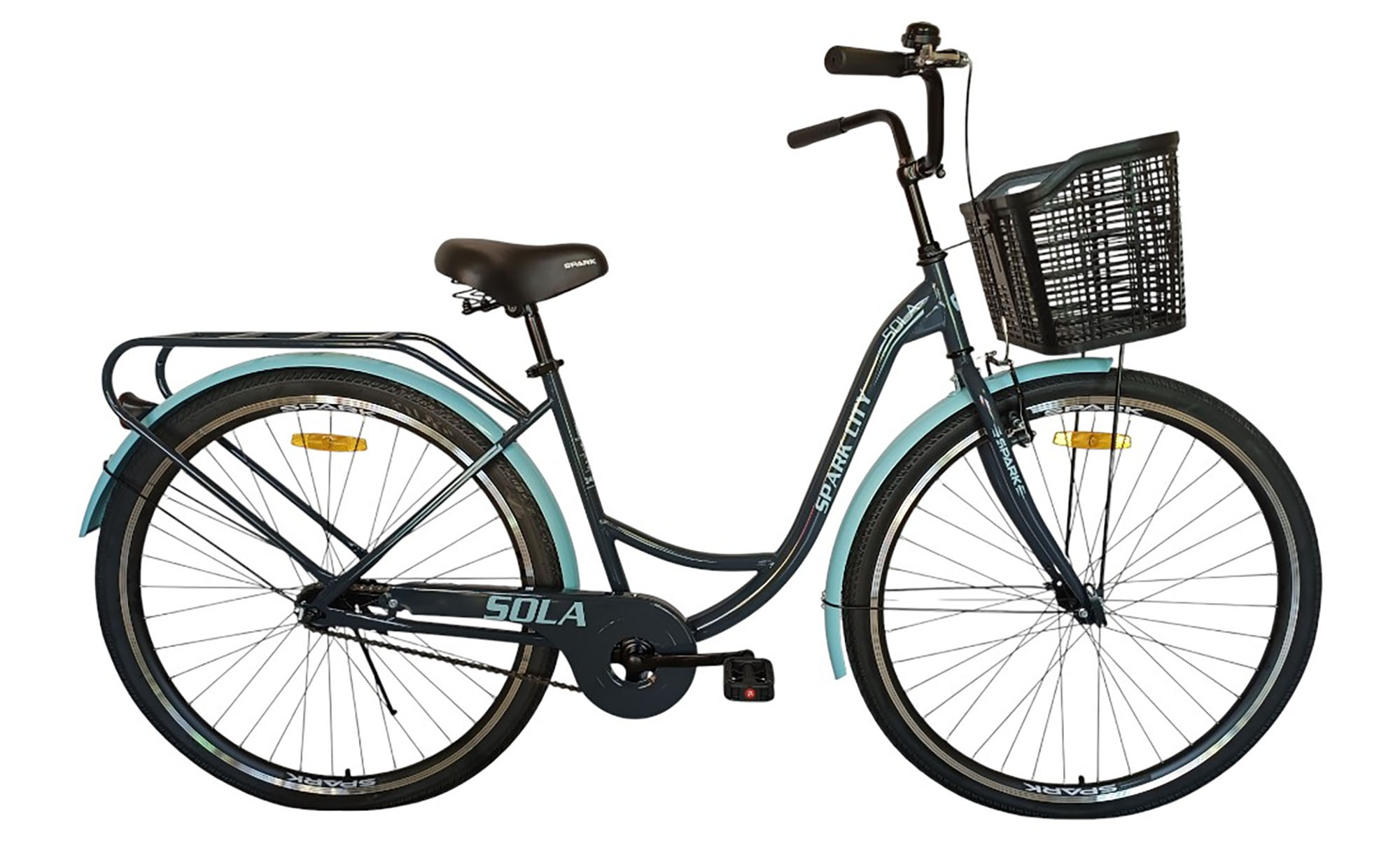 Велосипед SPARK CITY SOLA 28", размер M, рама - 18", год 2026, серый Велосипед SPARK CITY SOLA 28", размер M, рама - 18", год 2026, серый