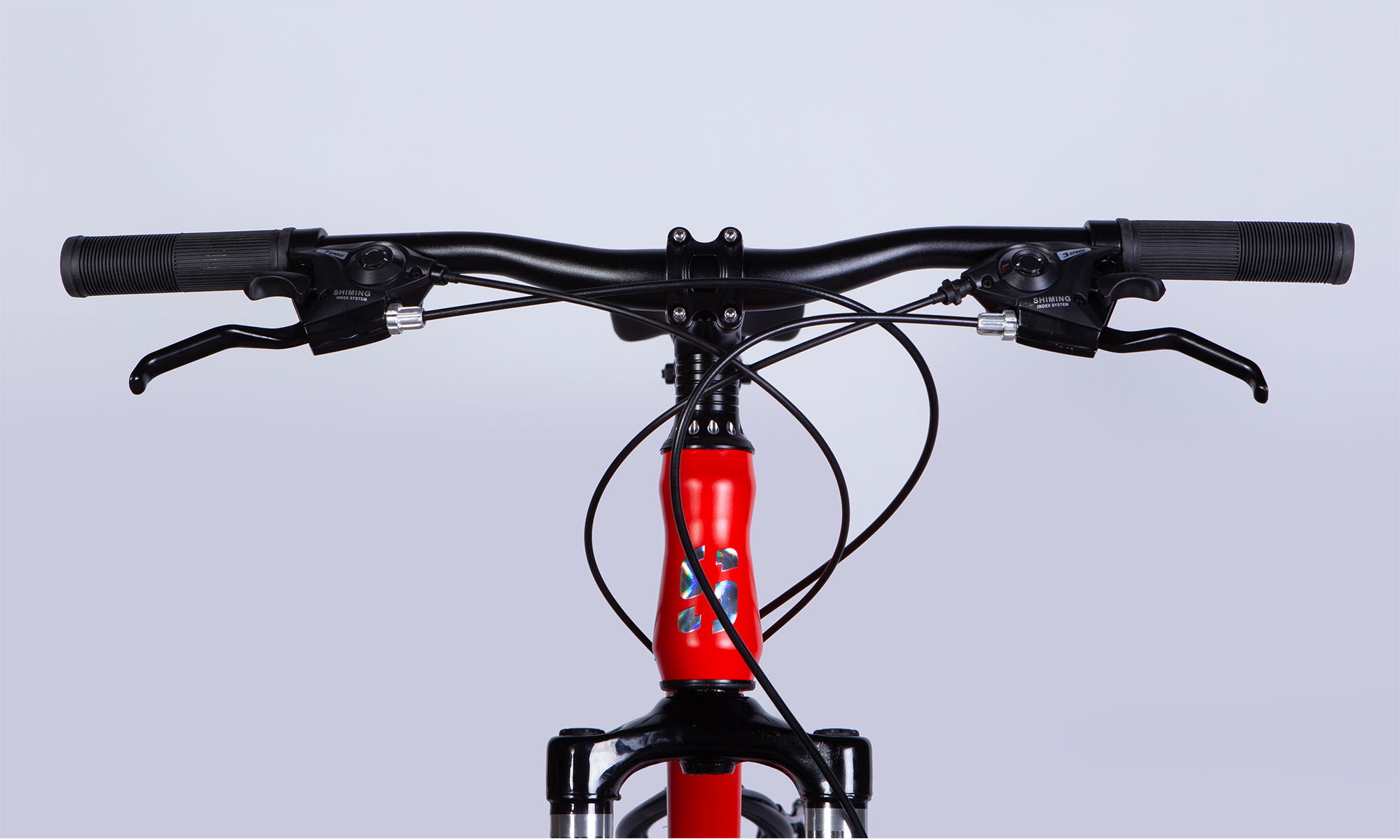 Велосипед SPACE MARS DD FR 26", ST, размер XS, рама 13" 2025, красно-черный (матовый)  3