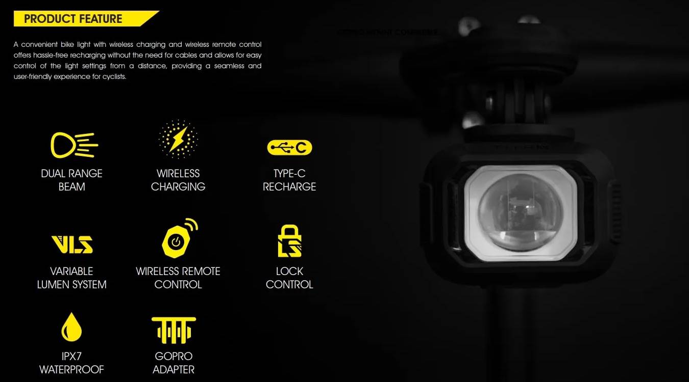 Фара Moon Titan Max 1700 люмен встроенный аккум, USB TYPE-C SKB 3 Фара Moon Titan Max 1700 люмен встроенный аккум, USB TYPE-C SKB 3