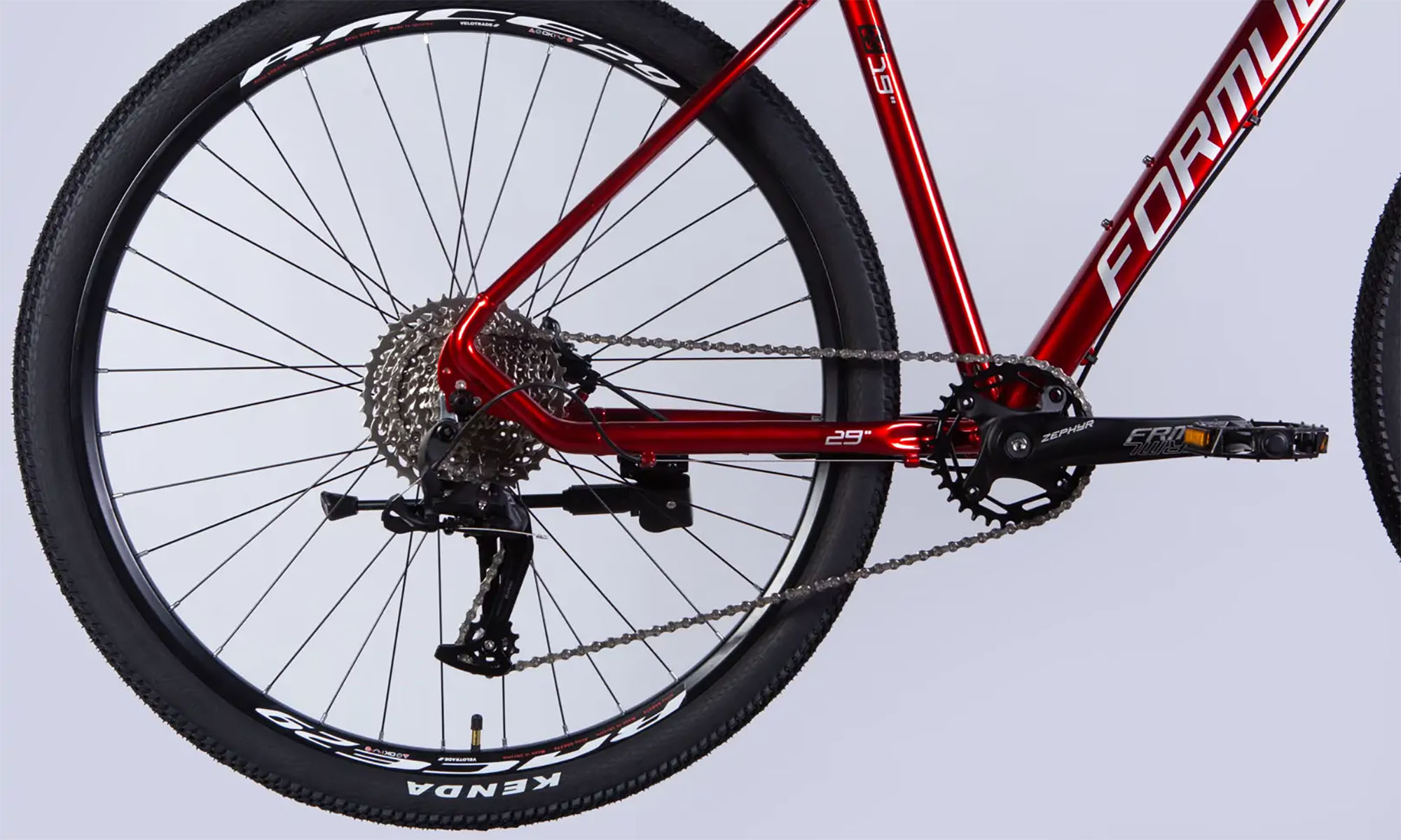 Велосипед Formula ZEPHYR 1.0 HDD 29", размер L рама-19", год 2026, черно-красный 2