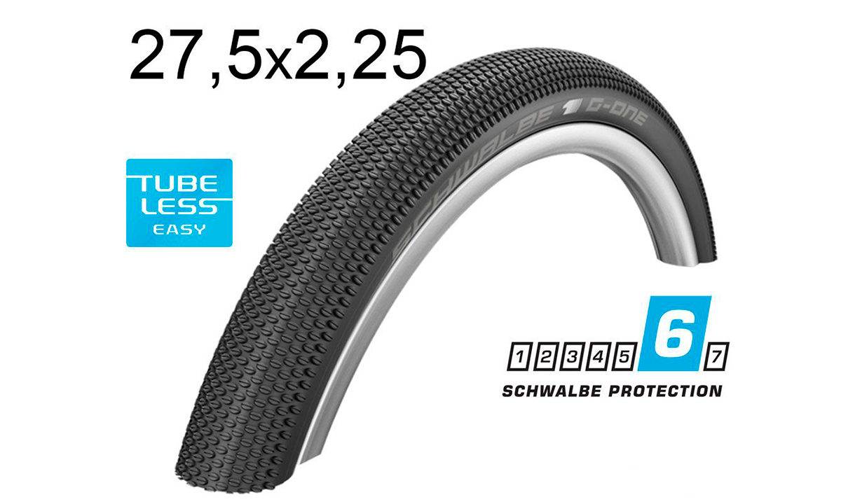 Фотография Покрышка Schwalbe 27.5x2.25 650B (57-584) G-ONE Allround SnakeSkin, Folding B/B-SK HS473 OSC black