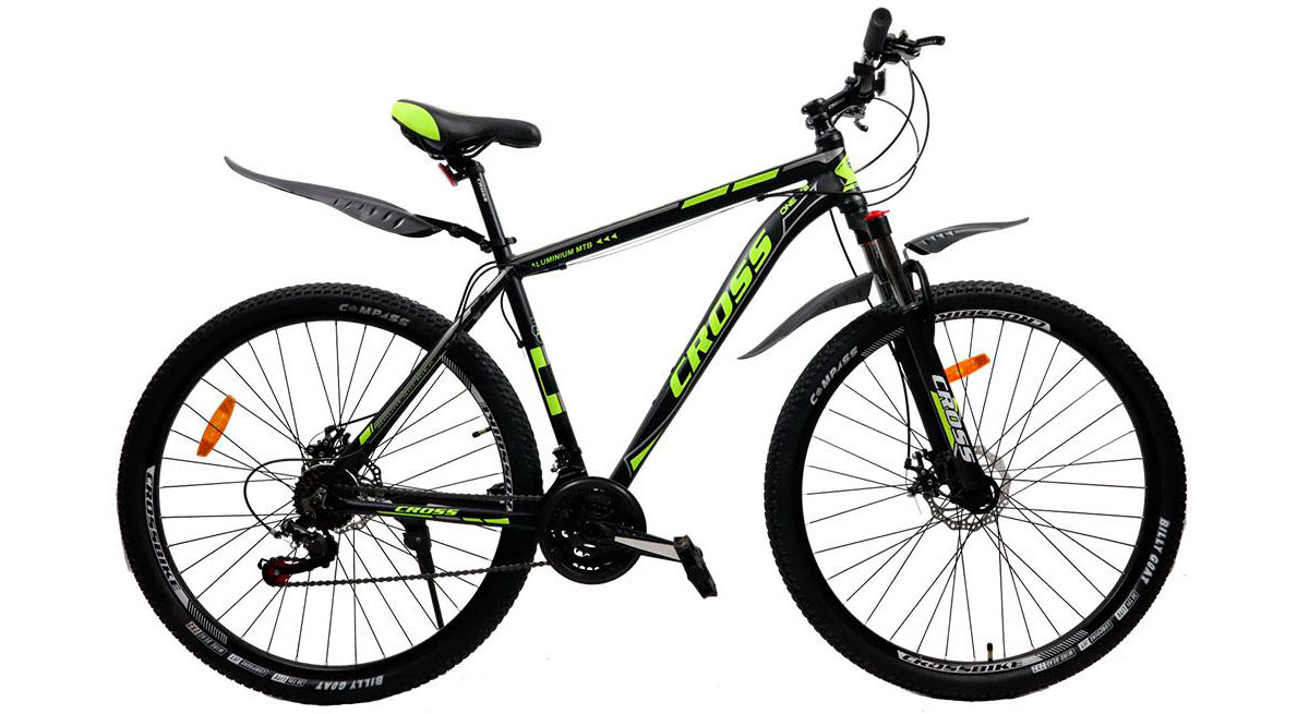Фотографія Велосипед Cross Hunter 29" розмір L рама 20 2022 Чорний-Жовтий
