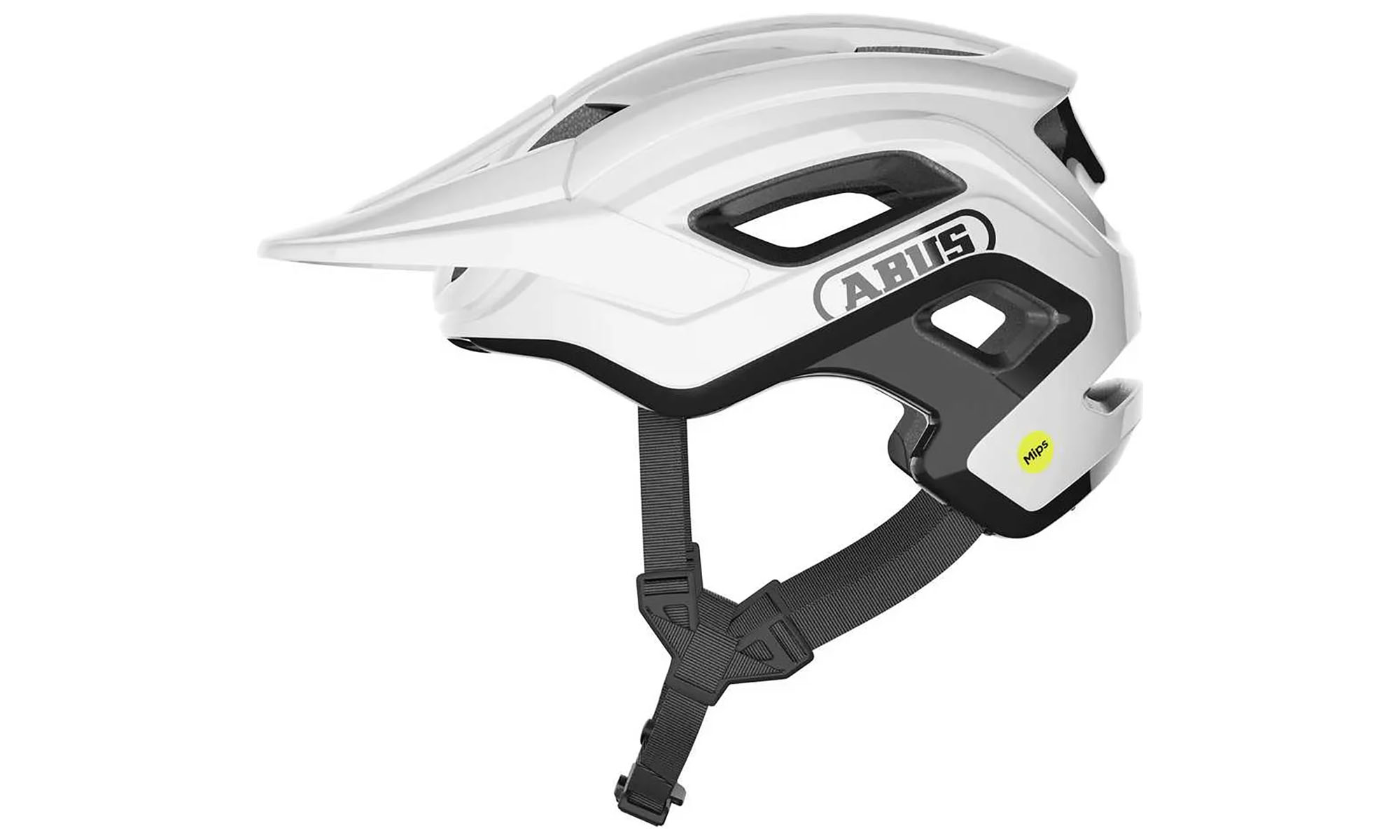 Велошлем спортивный ABUS CLIFFHANGER MIPS shiny white, размер L (57-61 см), белый 