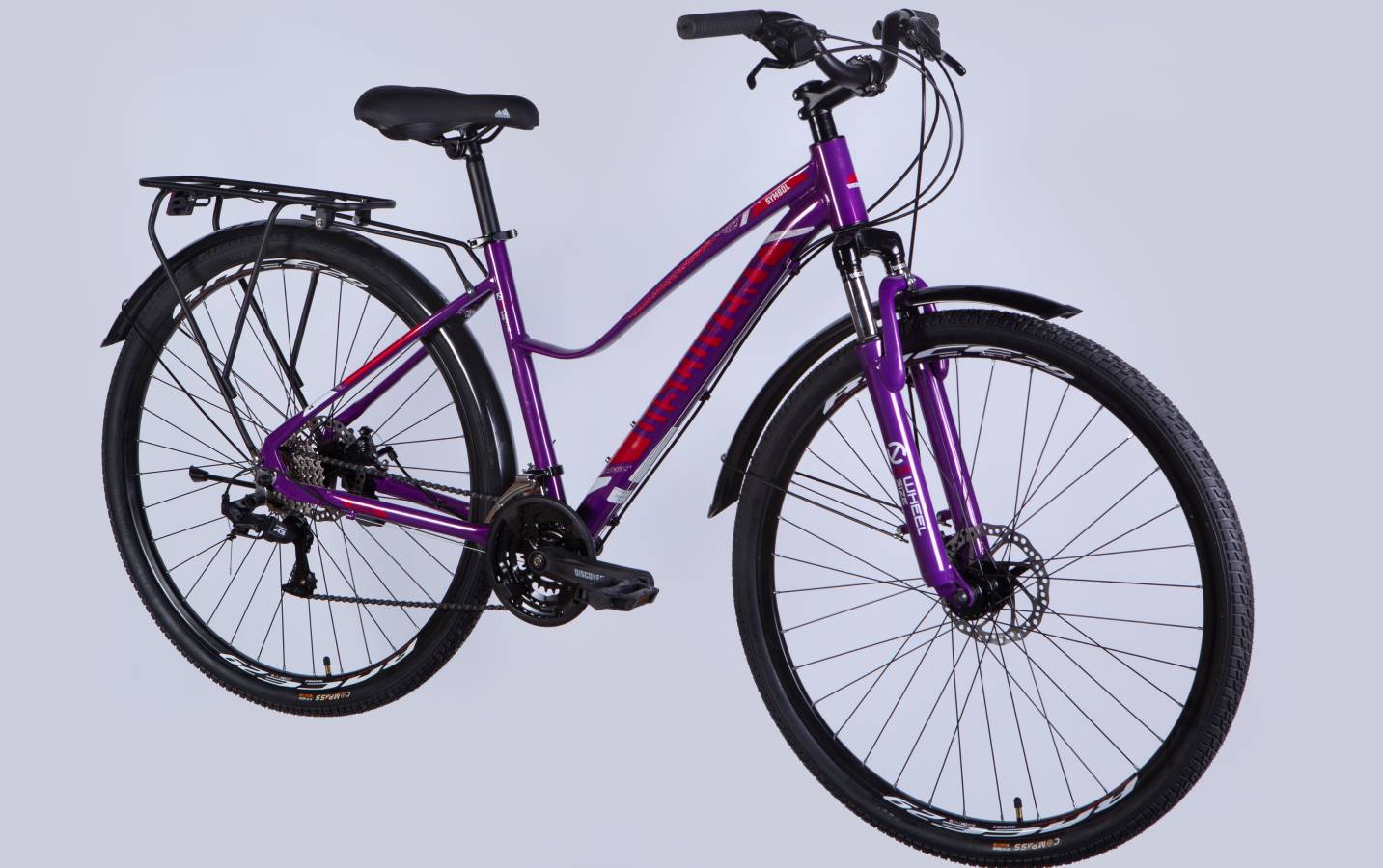 Фотография Велосипед Discovery SYMBOL WOMAN DD 28" размер М рама 17,5" 2025 фиолетовый 6