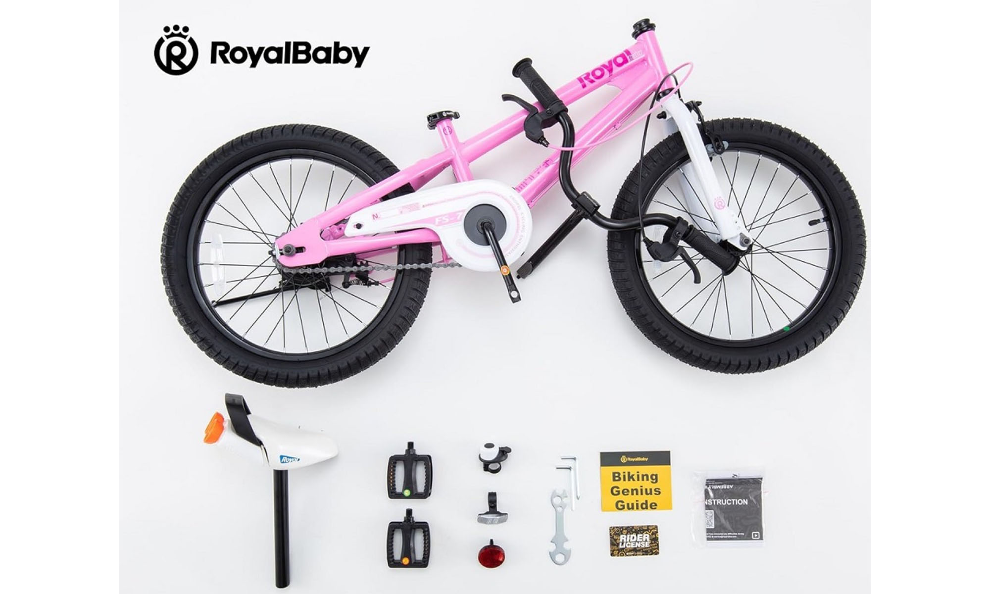 Велосипед RoyalBaby FREESTYLE 7TH 18", OFFICIAL UA рожевий 3