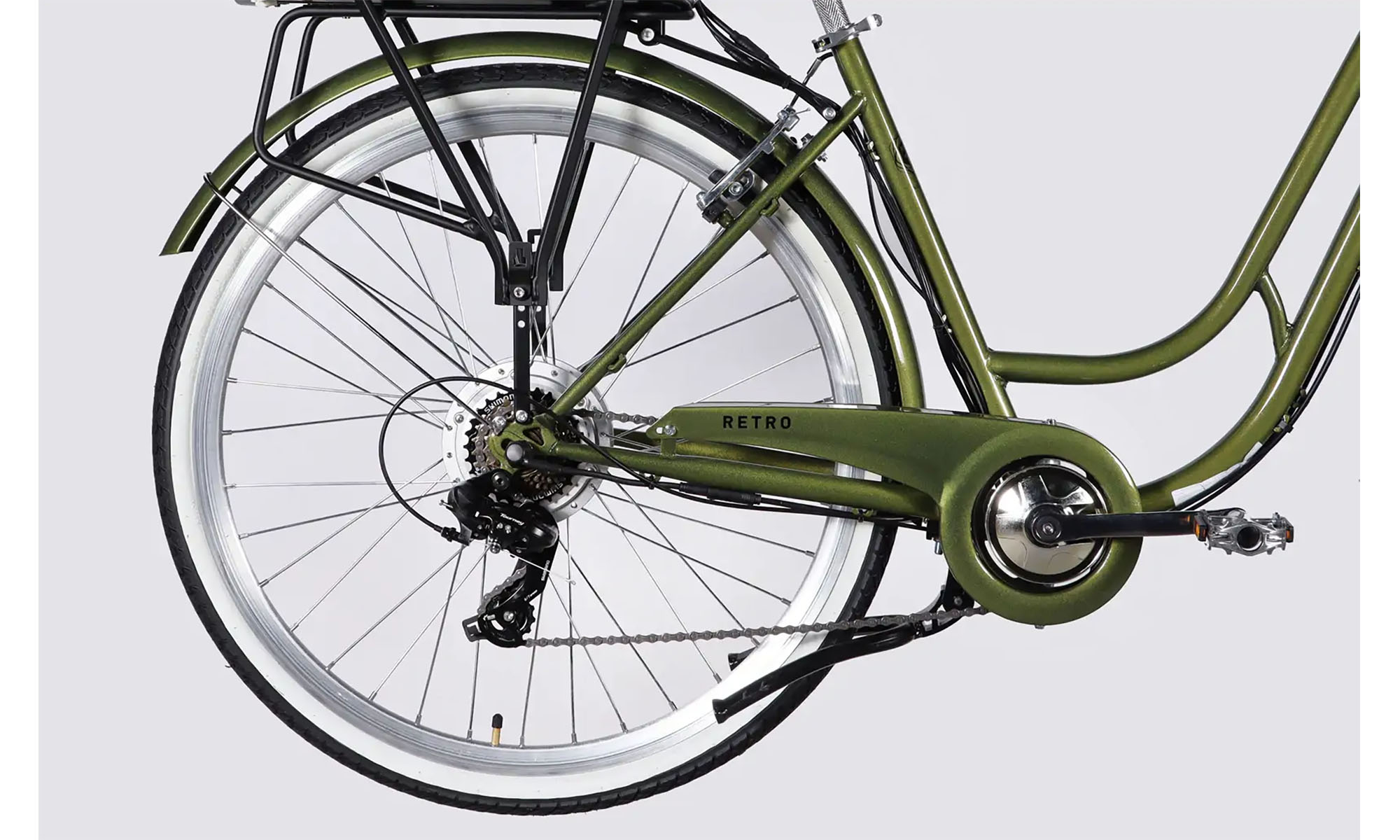 Велосипед с электроприводом Dorozhnik eRETRO Vbr FR 28", размер L, рама-19", 36B, 13А*ч, 500Вт, год 2026, зеленый 2 Велосипед с электроприводом Dorozhnik eRETRO Vbr FR 28", размер L, рама-19", 36B, 13А*ч, 500Вт, год 2026, зеленый 2