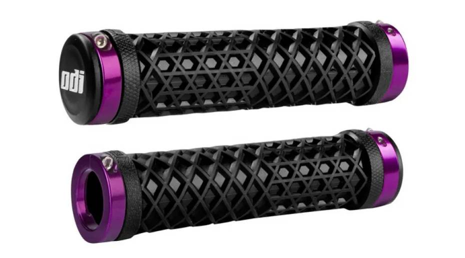 Гріпси ODI Vans® Lock-On Grips чорні з фіолетовими замками Гріпси ODI Vans® Lock-On Grips чорні з фіолетовими замками