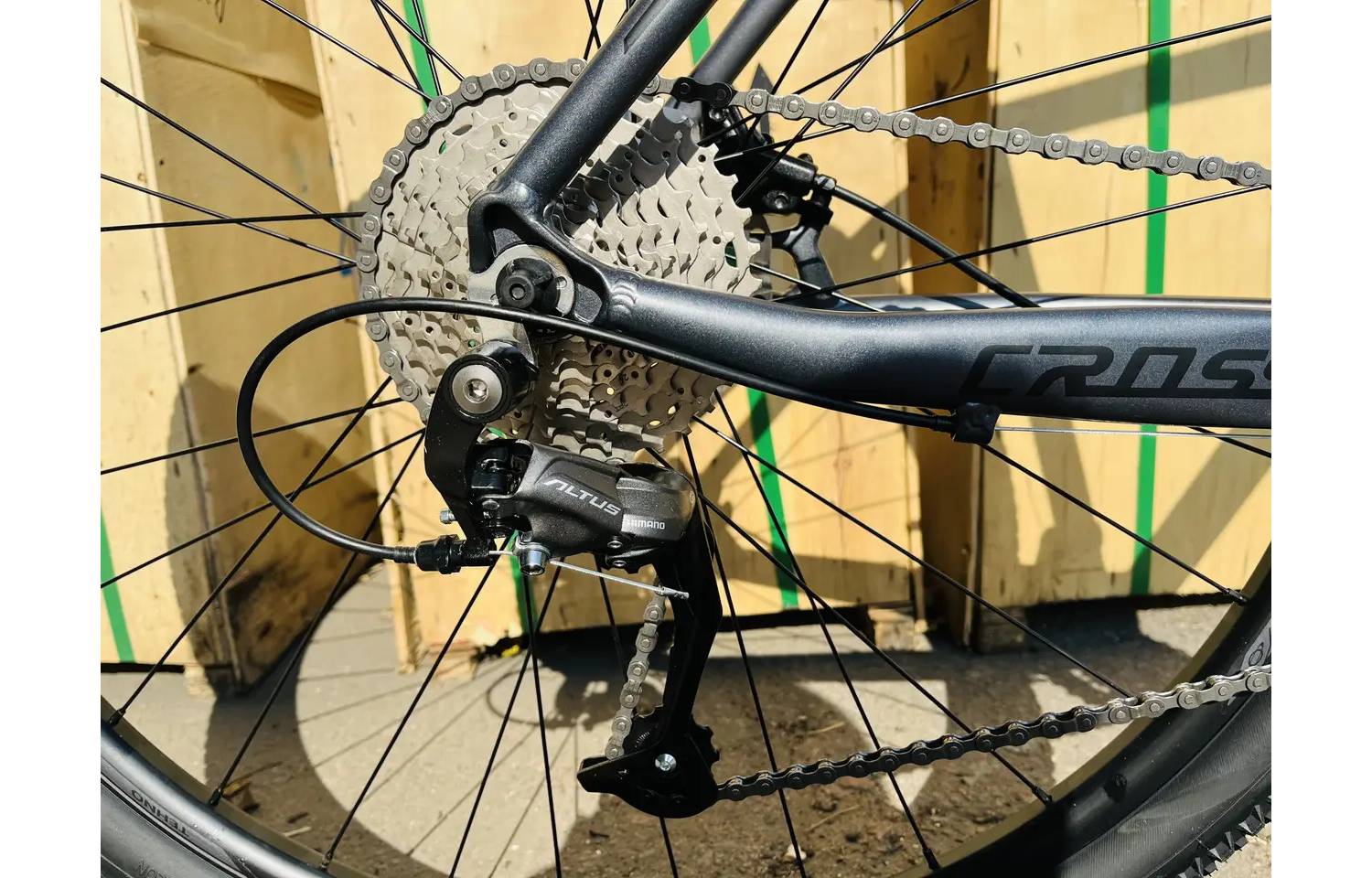 Фотография Велосипед Crosser Solo 2x9 Altus 29" размер L рама 19 2023 Серо-зеленый 4