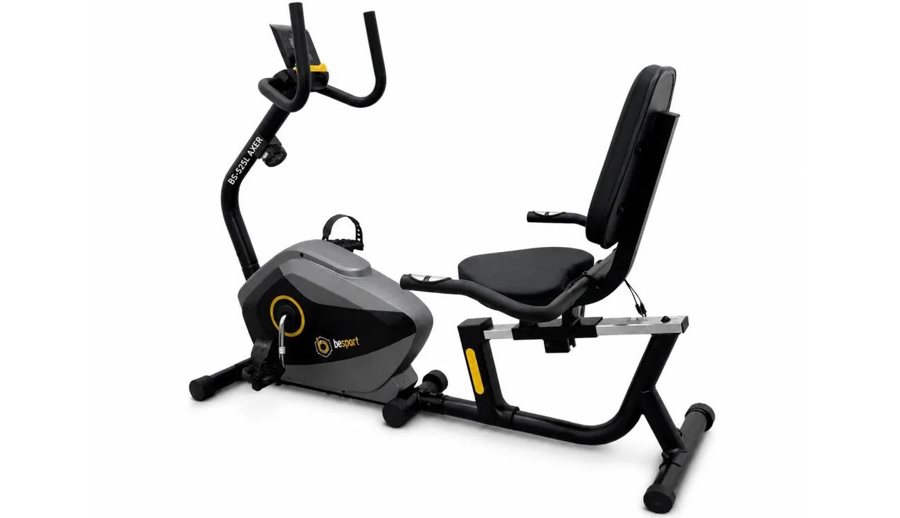 Велотренажер BESPORT BS-525 AXER горизонтальный черно-желтый Велотренажер BESPORT BS-525 AXER горизонтальный черно-желтый