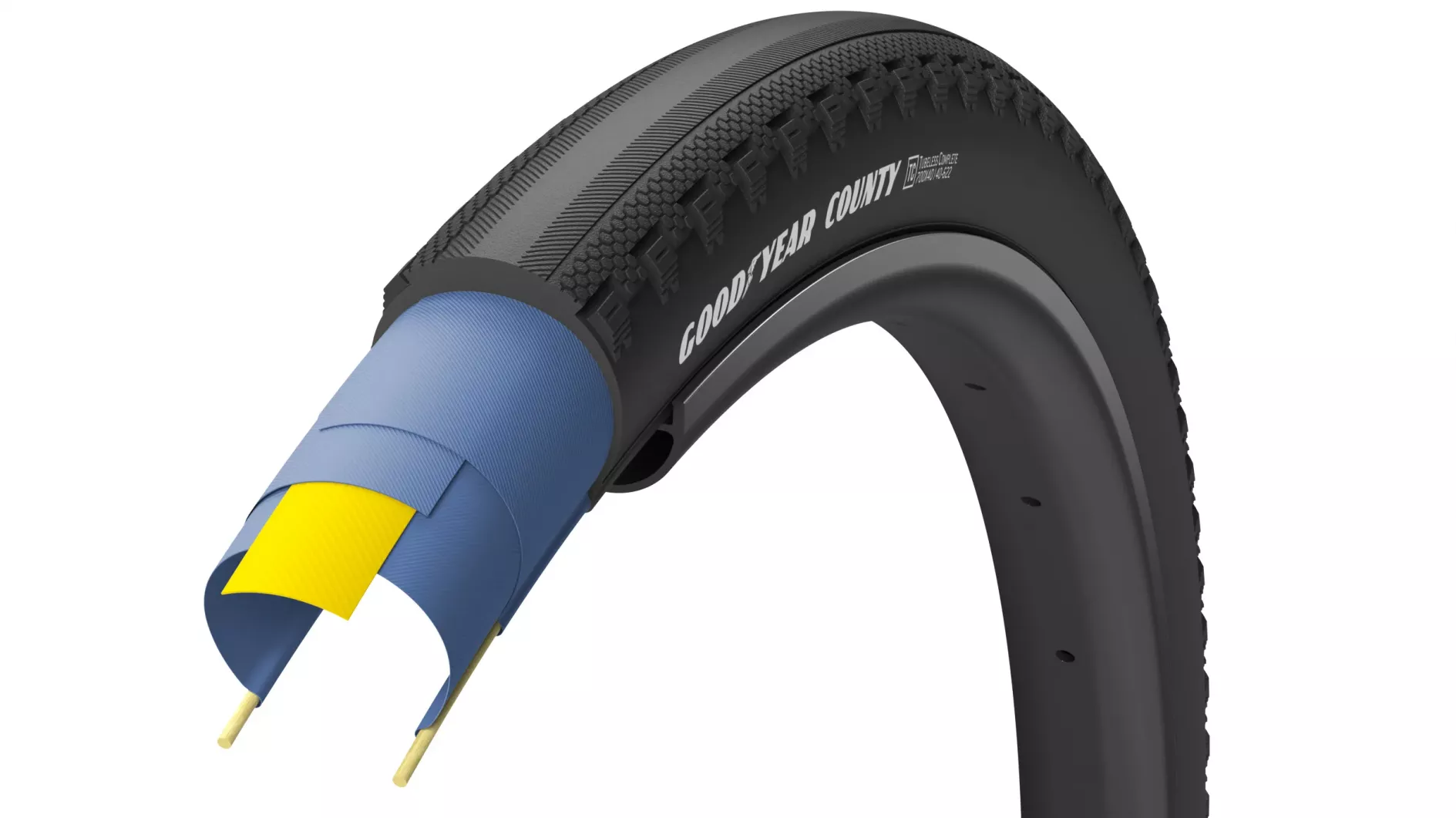 Фотографія Покришка GoodYear COUNTY tubeless complete 650x50 (50-584), folding, 120tpi, Чорний