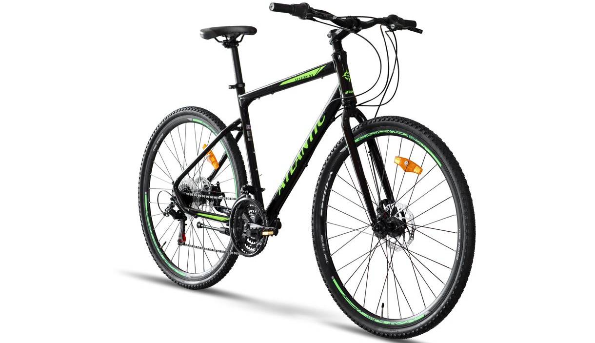 Фотография Велосипед Atlantic Xyston NX 28" размер L 2023 Черно-зеленый 2