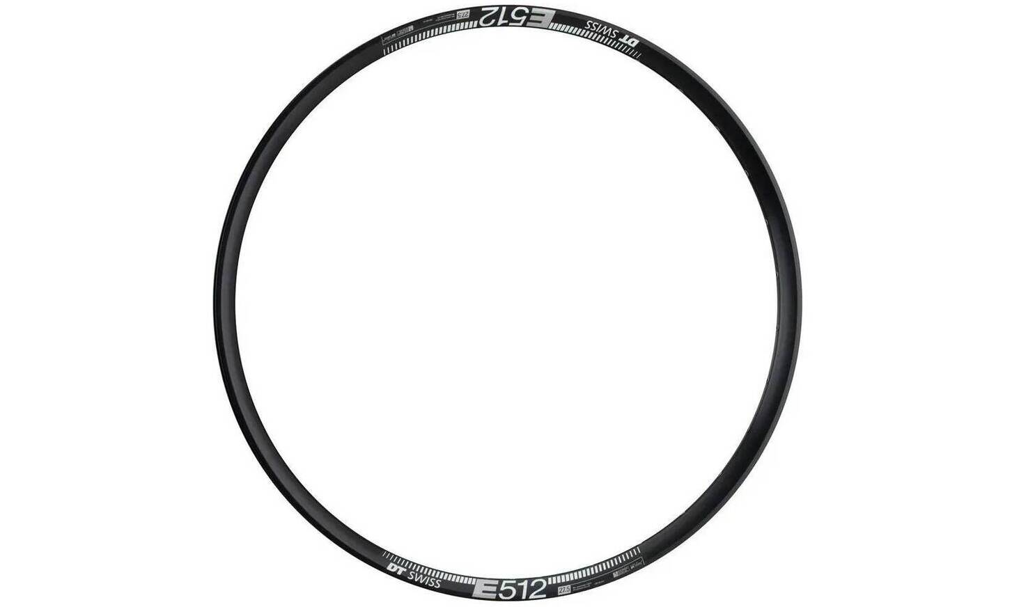 Обод DT Swiss E 512, 27.5", размер 584×25 мм, 28 отверстий, ниппель Presta, дисковые тормоза, черный 