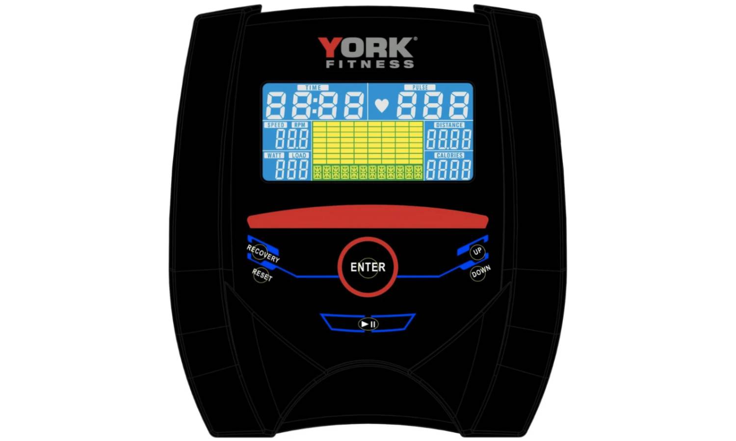 Горизонтальный велотренажер York Fitness RB420 RECUMBENT 6