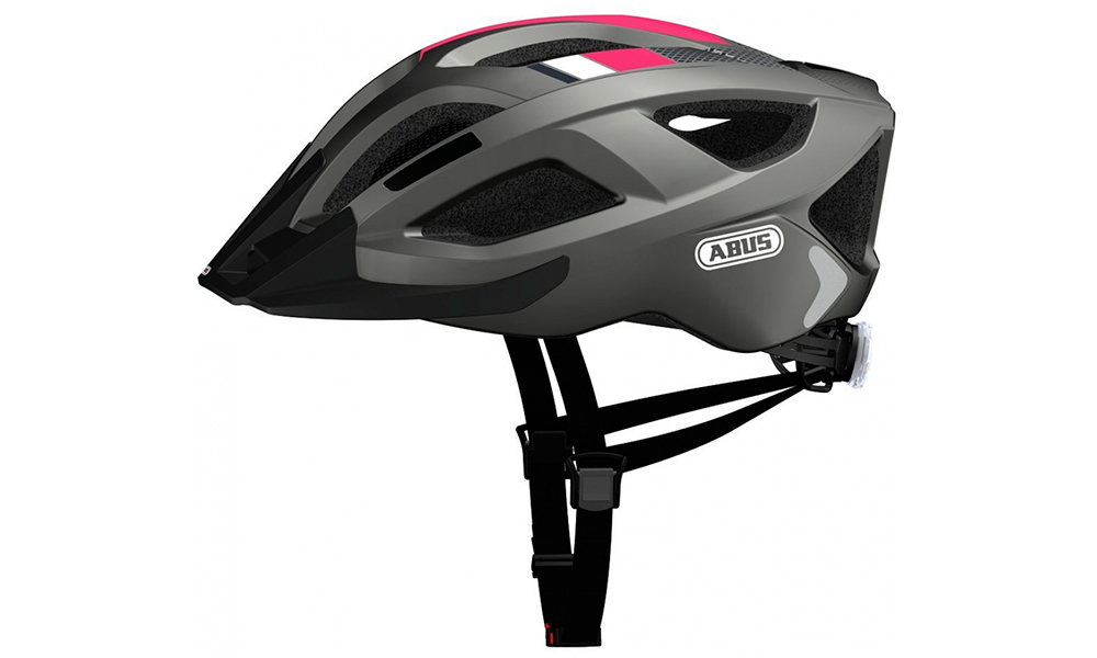 Фотография Велошолом спортивний ABUS ADURO 2.0 размер L (58-62 см), Черно-розовый