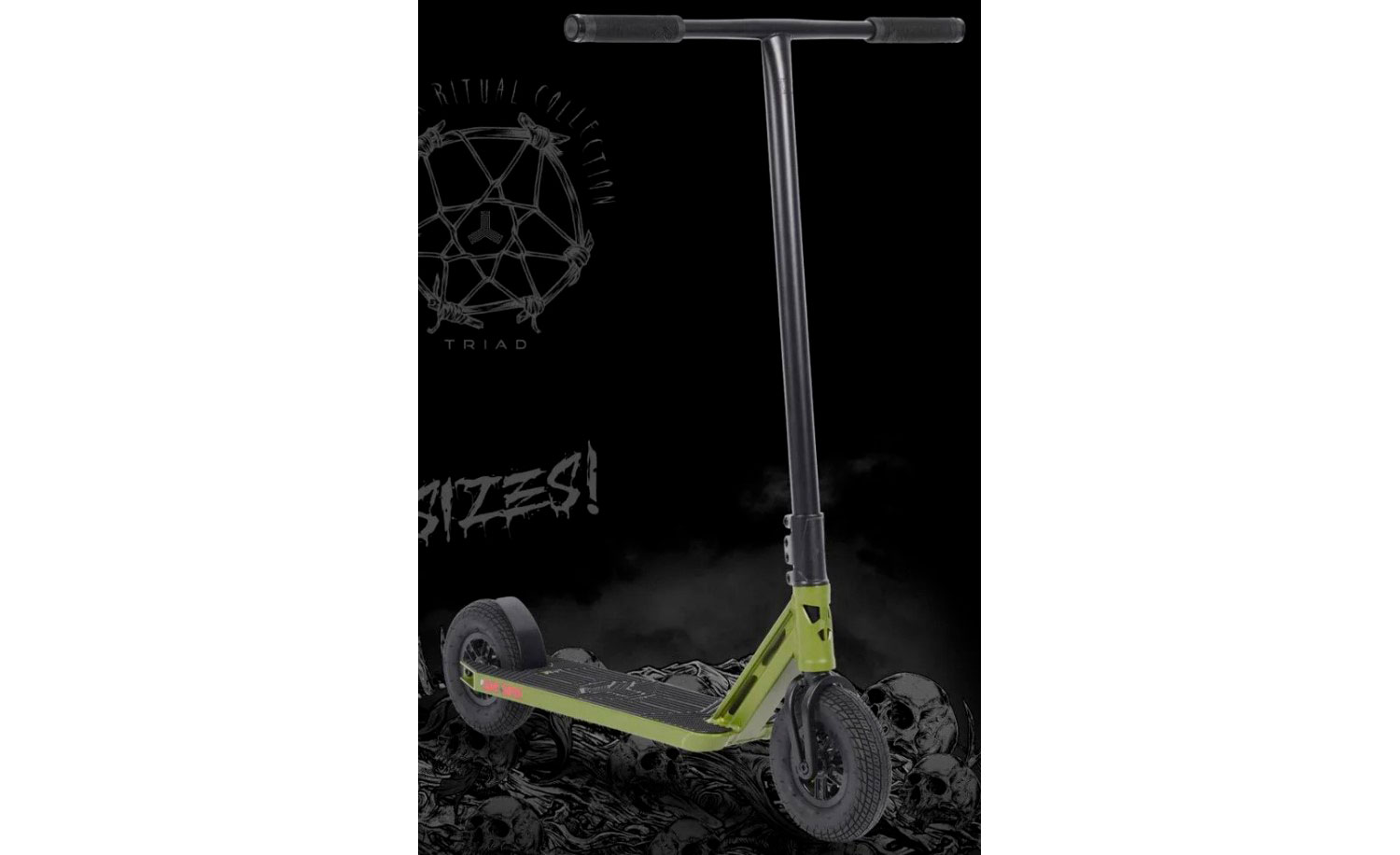 Труковий самокат Triad Shape Shifter Dirt 6" x 23"- Matte Green/Black 4
