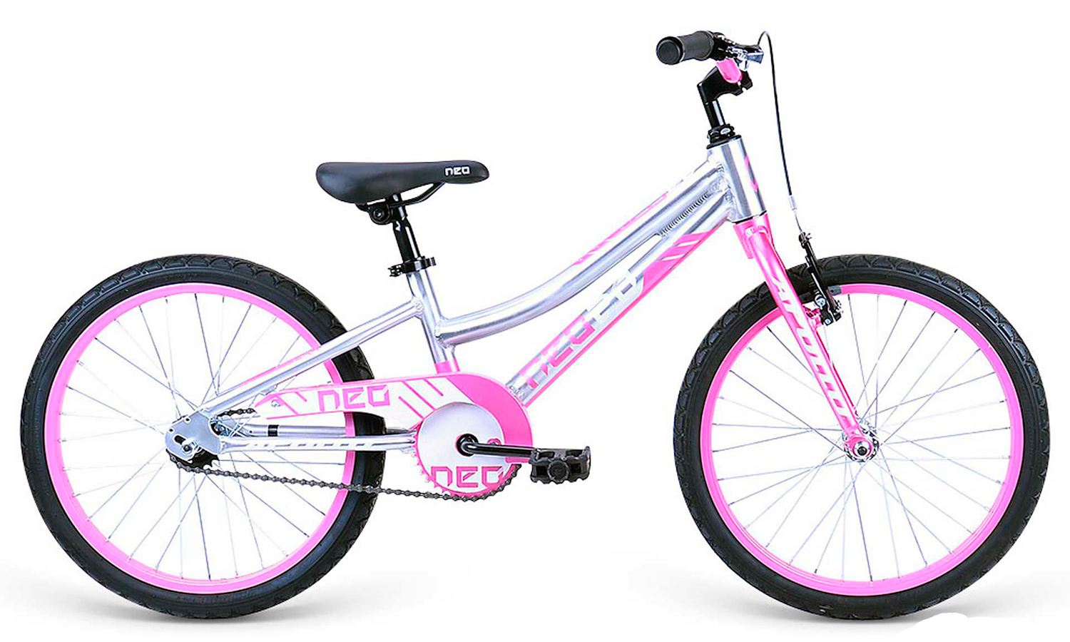 Фотографія Велосипед 20" Apollo NEO girls (2019) 2019 Сріблясто-рожевий