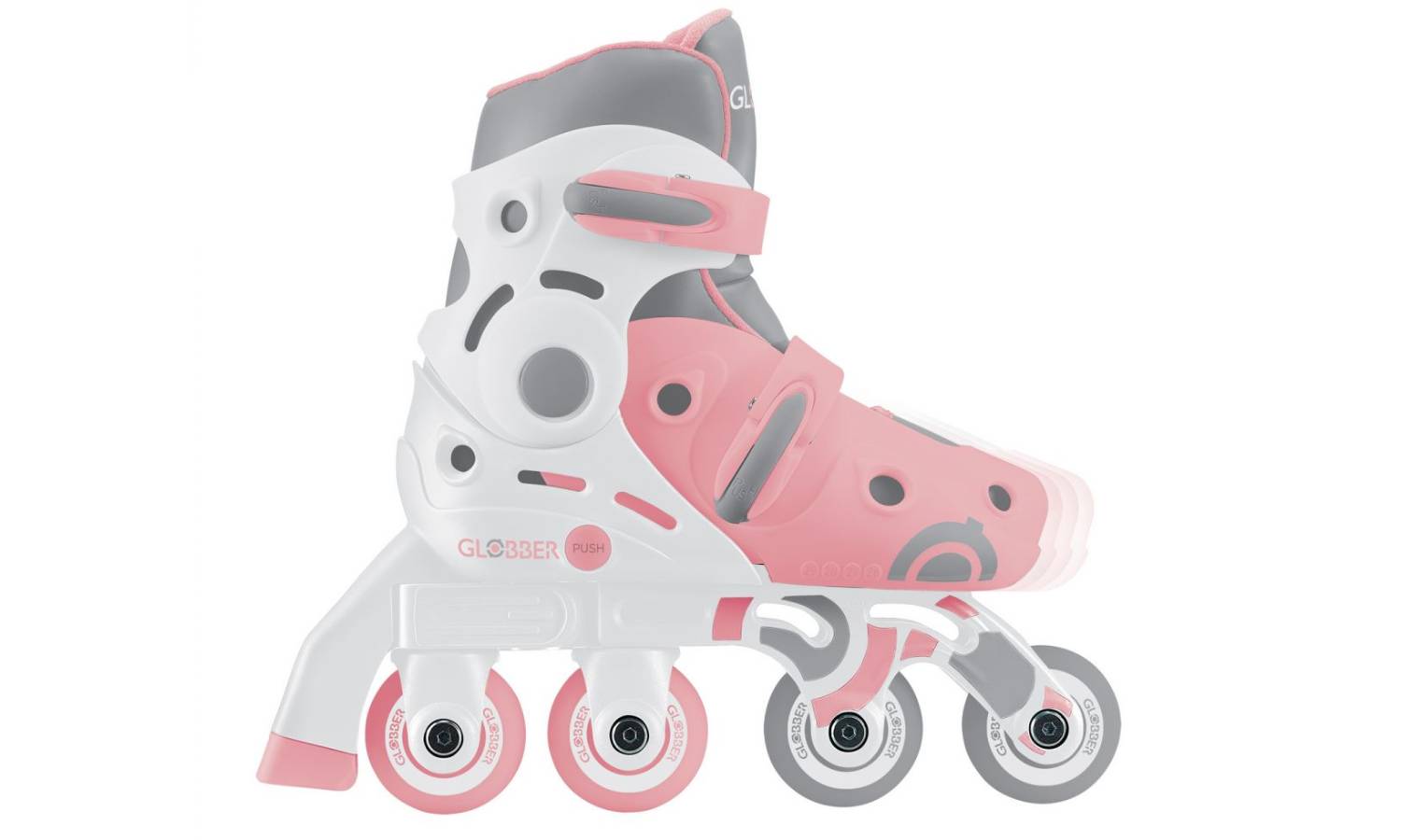 Роликовые коньки GLOBBER 2в1 пастельно-розовые размер 30-33 7