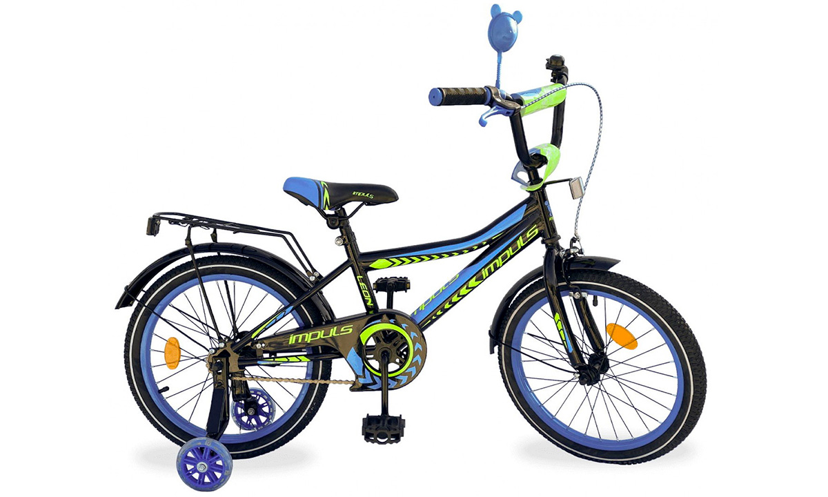 Фотография Велосипед Impuls Kids 18" (2021) 2021 Черно-салатовый