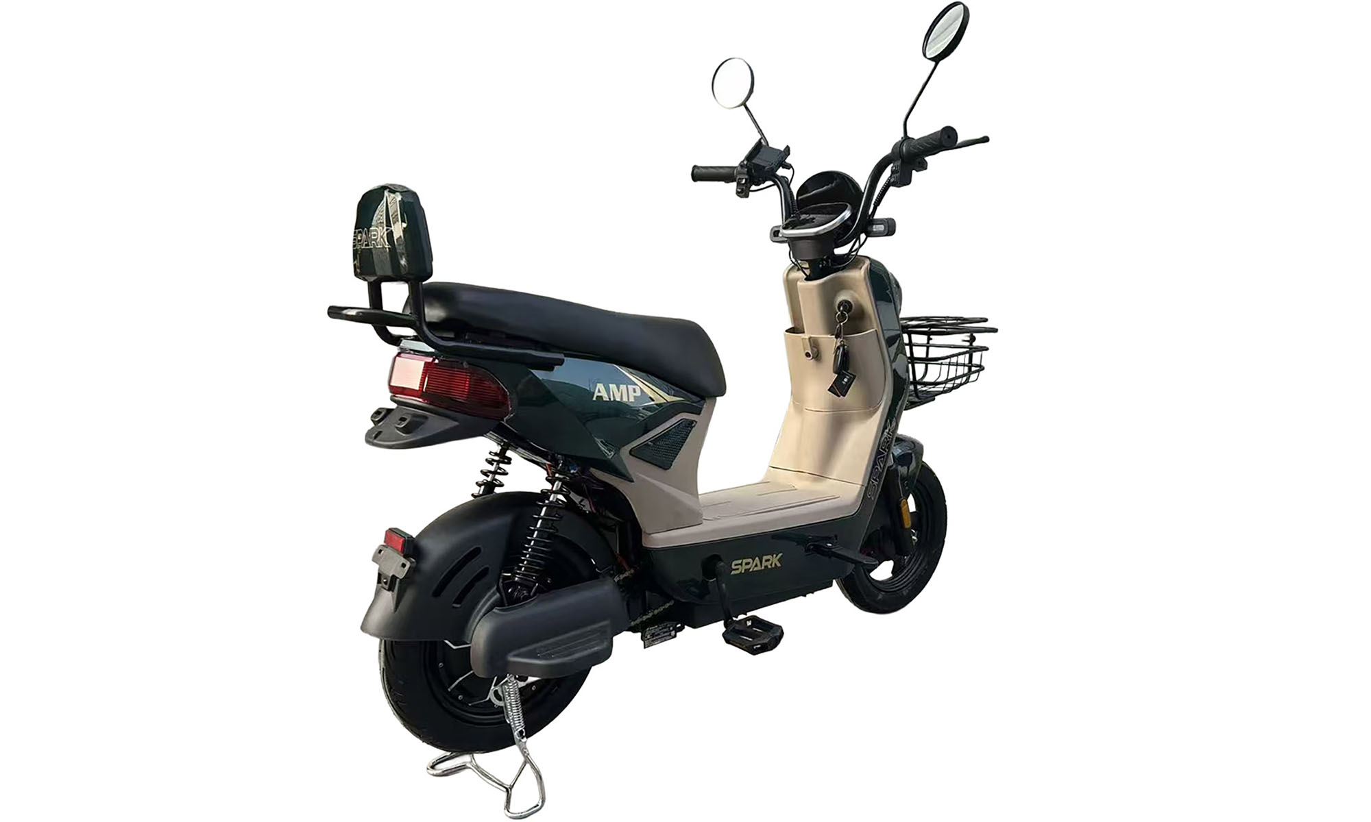 Велосипед з електромотором SPARK AMP 14", 48V/800W/25Ah, рік 2026, темно-зелений 6