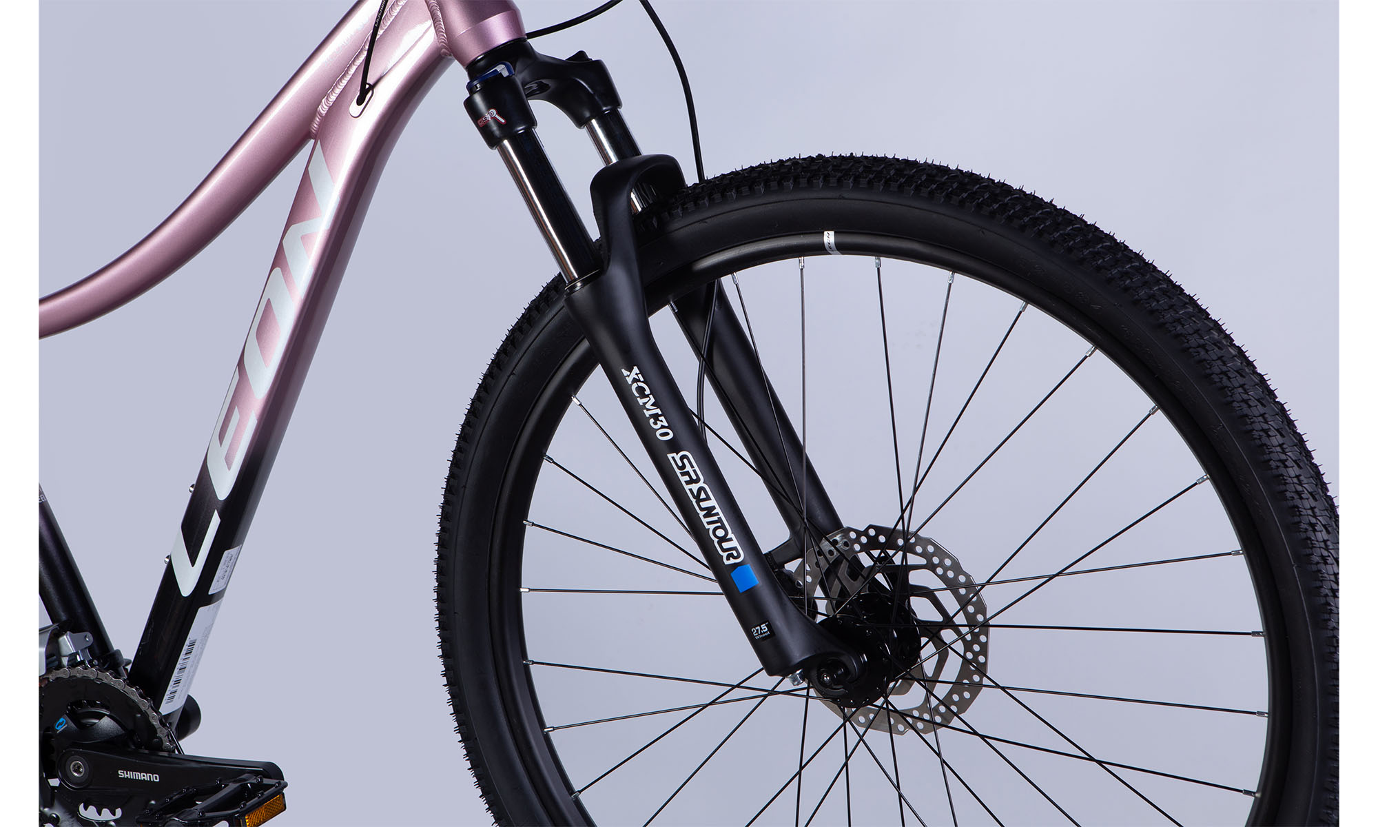 Велосипед Leon XC LADY 80 HDD 27,5", размер S, рама 16", 2025, розовый с черным  6