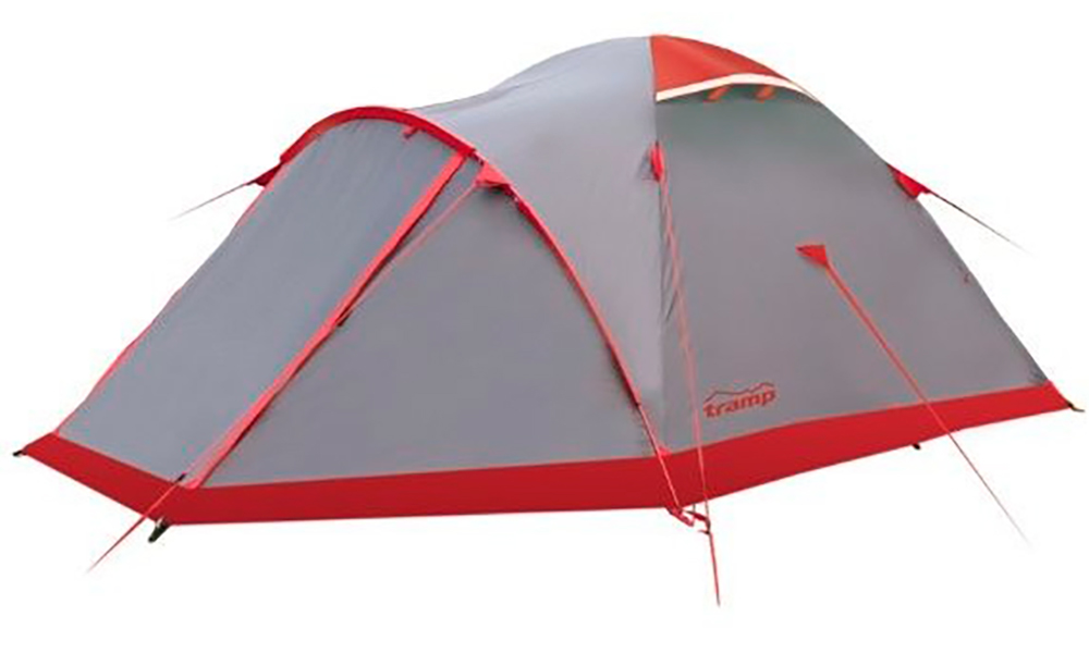 Фотография Палатка Tramp Mountain 3 v.2 серо-красный