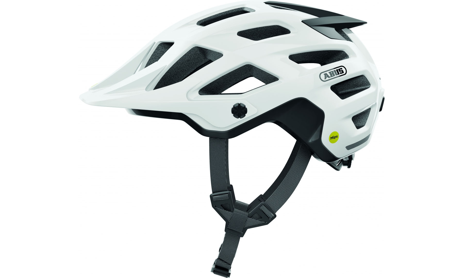 Велошлем спортивный ABUS MOVENTOR 2.0 MIPS shiny white, размер M (54-58 см), глянцевый белый 