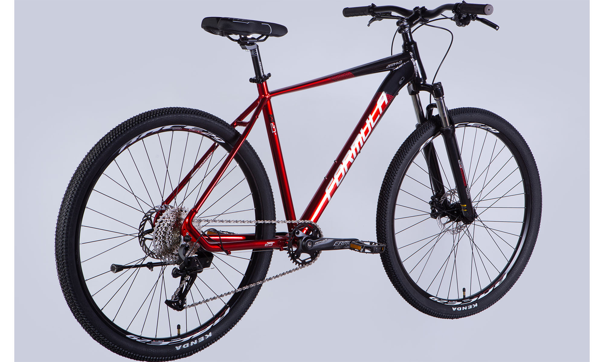 Formula ZEPHYR 1.0 HDD 29 Велосипед, розмір L, кадр 19 ", 2025, чорний і червоний 3