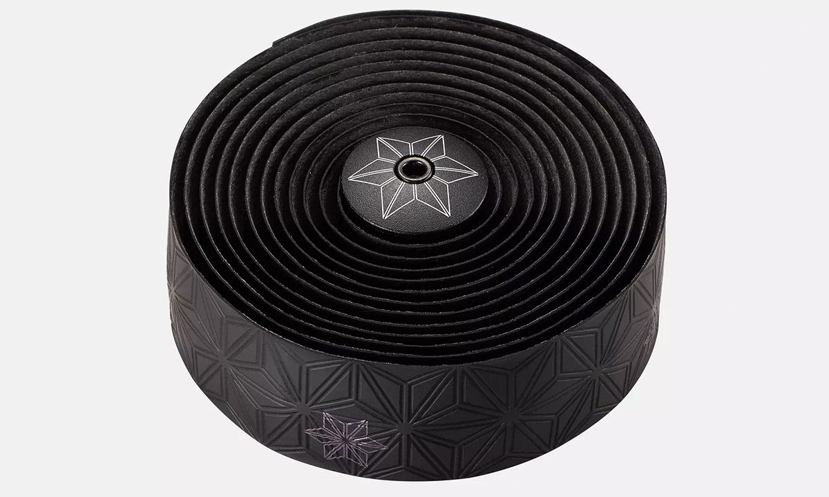 Обмотка на кермо Specialized SUPER STICKY KUSH TAPE GALAXY OIL SLICK PRINT/ANO BLK PLUGS (25522-3130) 3