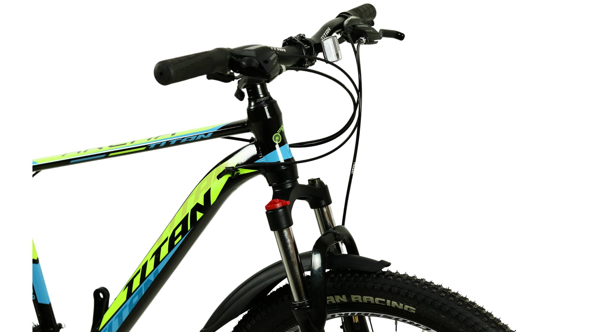 Велосипед Titan Arena 27.5", размер L рама 19" (2024), Черный-Желтый 2