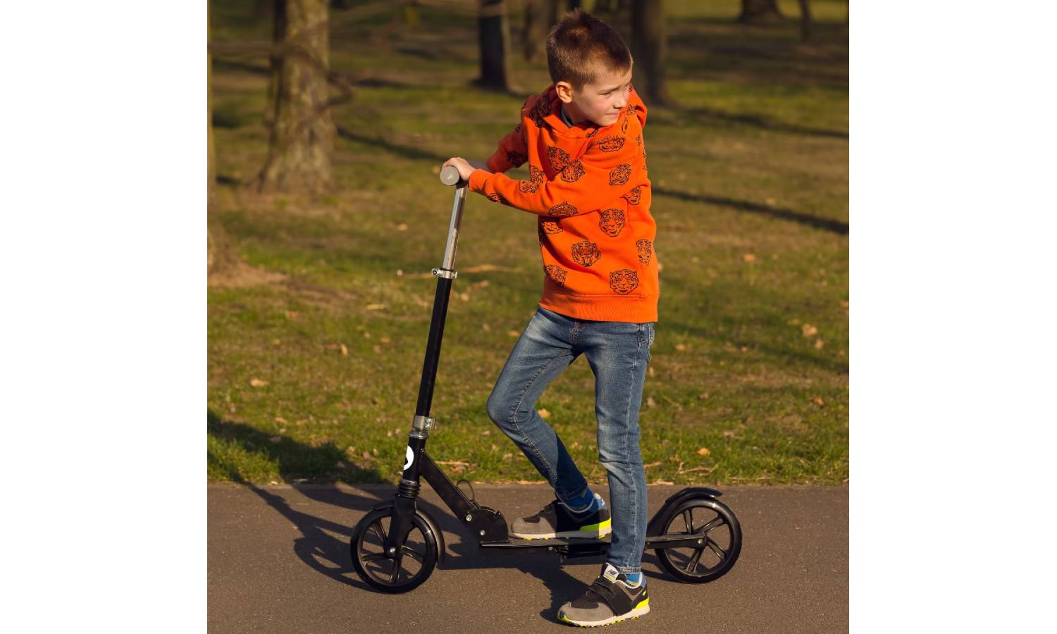 Детский самокат Lionelo Luca BLACK GRAPHITE 5