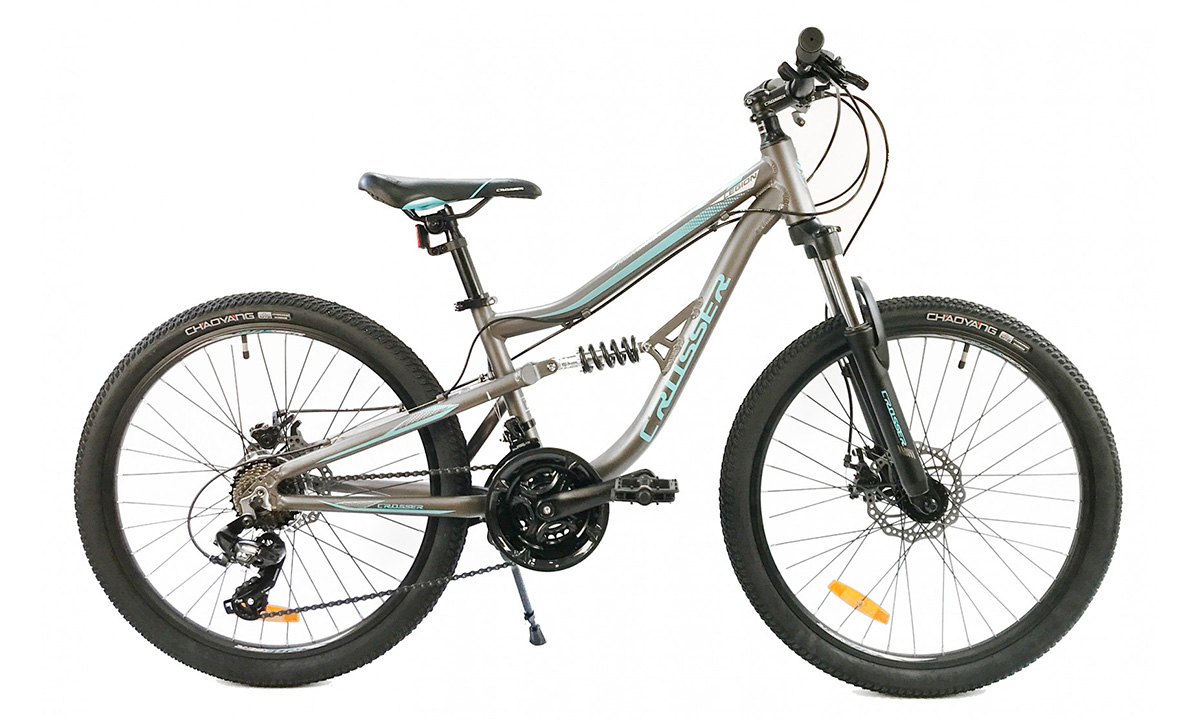 Фотография Велосипед Crosser Legion 24" размер XXS рама 13 2021 серо-синий