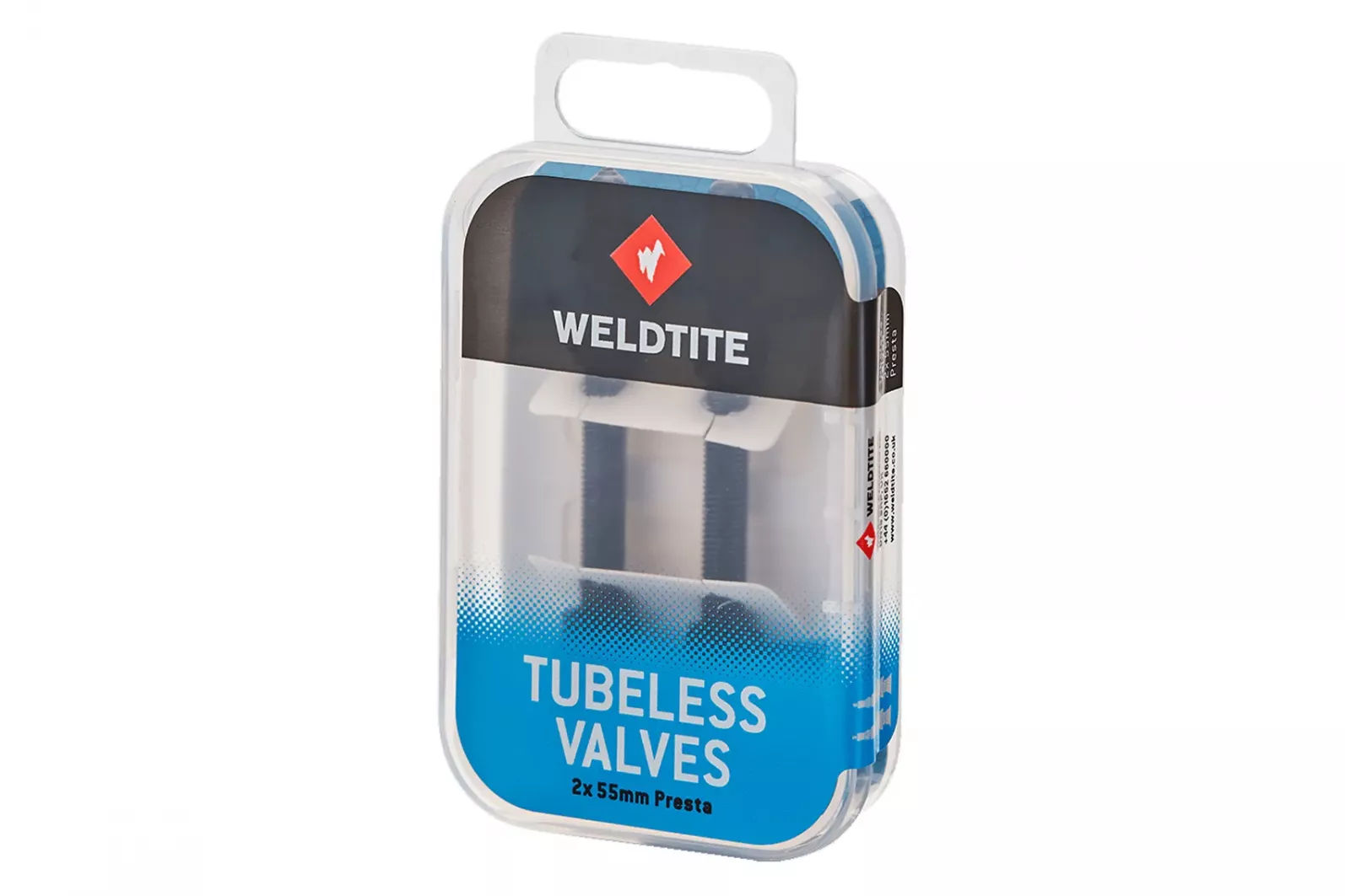 Фотография Вентиль Weldtite 05050 TUBELESS VALVE KIT для бескамерных ободов, 55мм, (2шт)