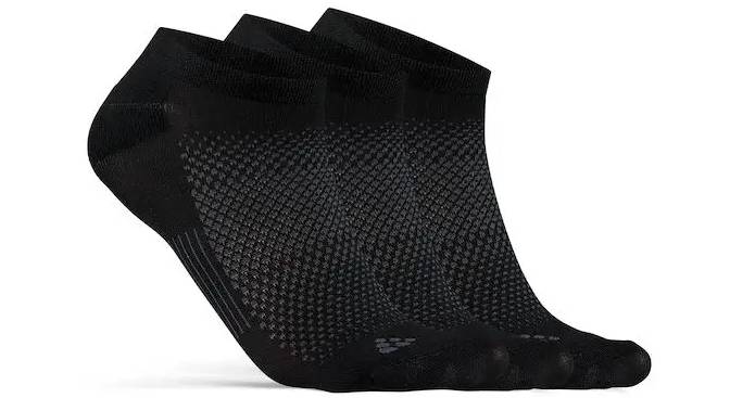 Фотографія Комплект шкарпеток Craft Core Dry Footies унісекс 3 пари, розмір 37-39, сезон SS 23, чорні 
