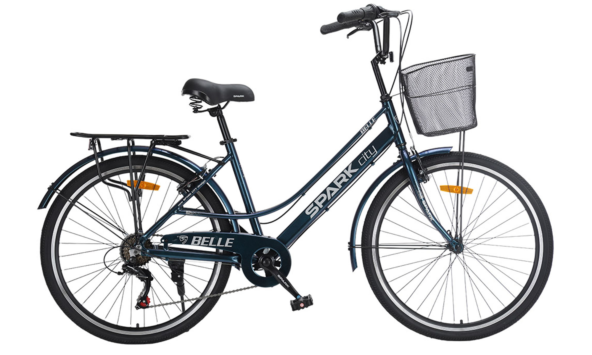 Велосипед SPARK CITY BELLE 26", размер M, рама 17", год 2026, темно-синий 