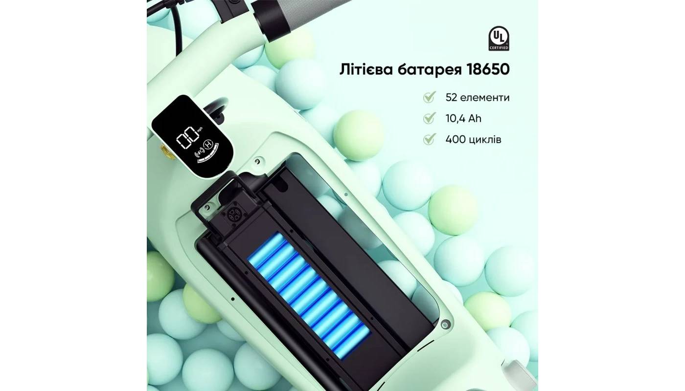 Электросамокат с сидением OKAI Ceetle PRO EA10C 10" 350(900)W, 25Km/h, 10,4Ah, NFC, App, мятный 6 Электросамокат с сидением OKAI Ceetle PRO EA10C 10" 350(900)W, 25Km/h, 10,4Ah, NFC, App, мятный 6