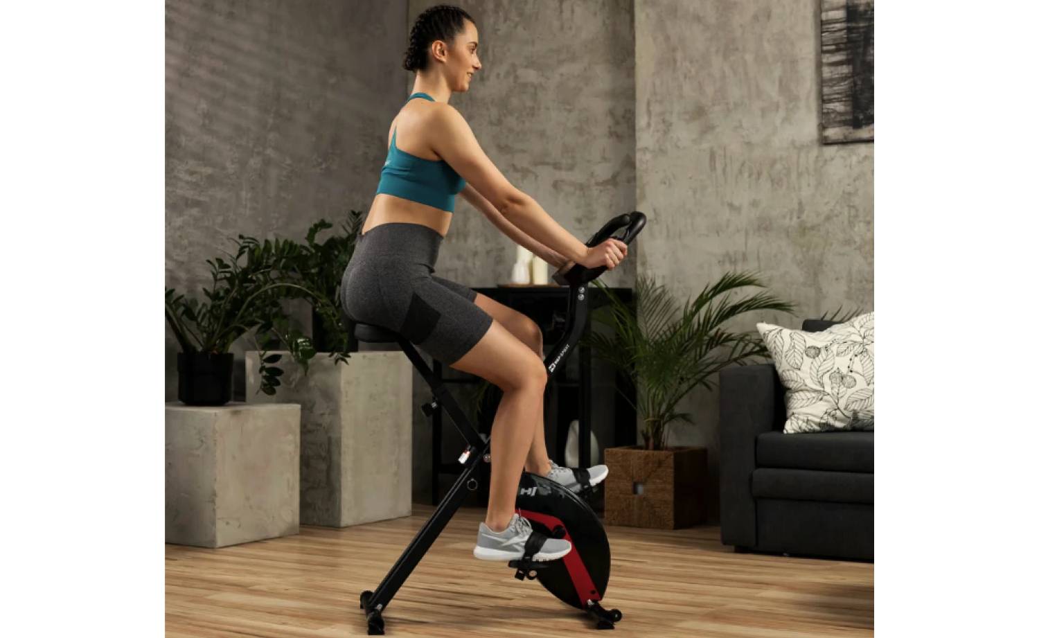 Велотренажер Hop-Sport HS-3020X Quest X-Bike чорно-червоний 12