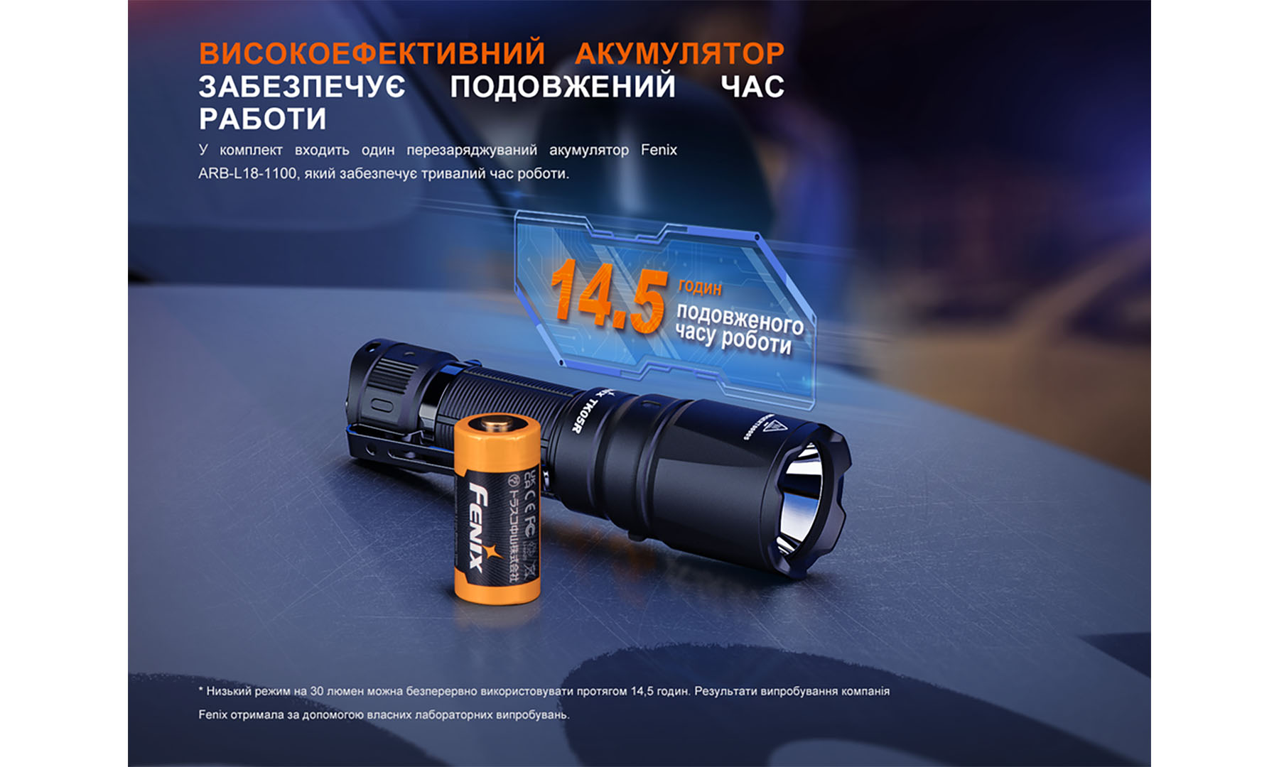 Тактичний ліхтар ручний Fenix ​​TK05R чорний 5