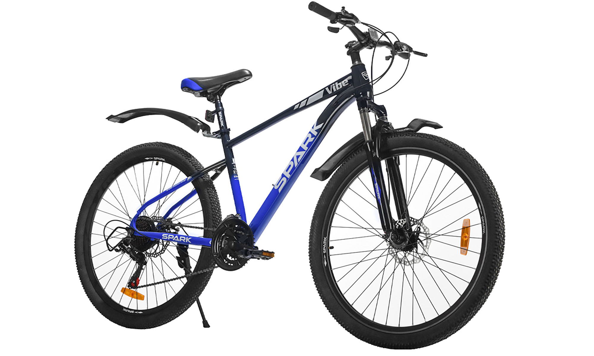 Велосипед SPARK VIBE 27,5", размер M, рама 17", год 2026, черный с синим 4