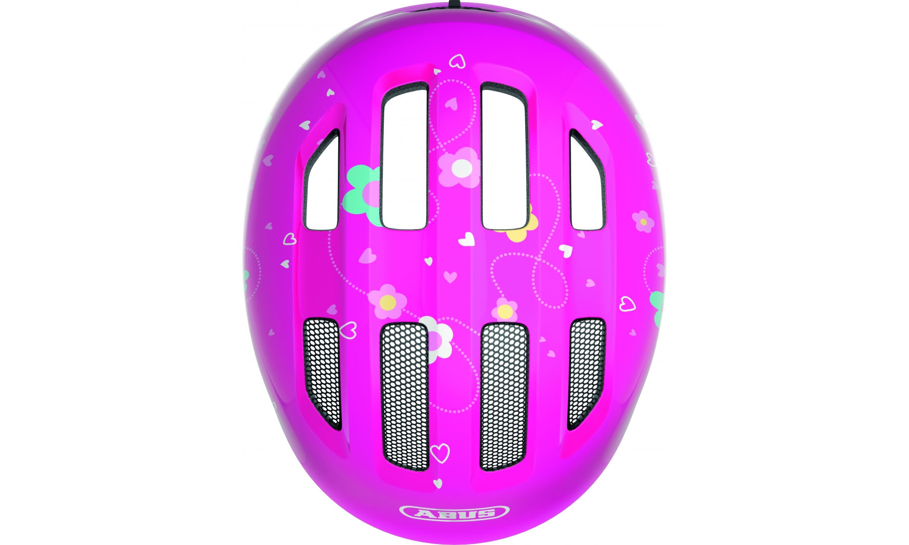 Фотографія Велошолом дитячий ABUS SMILEY 3.0 Pink Butterfly, розмір S (45-50 см), рожеві метелики 3