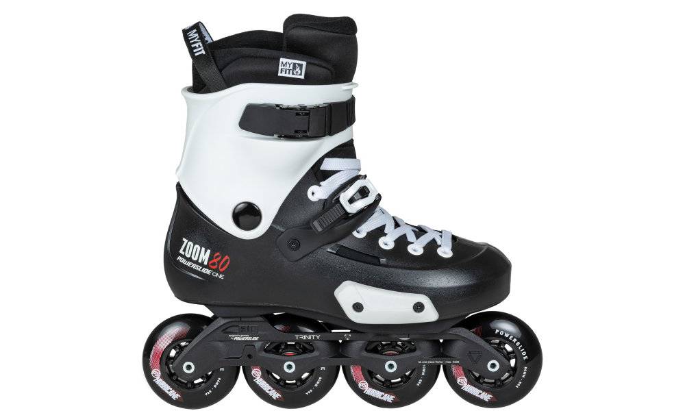 Ролики POWERSLIDE ONE URBAN SKATES Zoom 80 розмір 45,0-46,0 чорно-білий 
