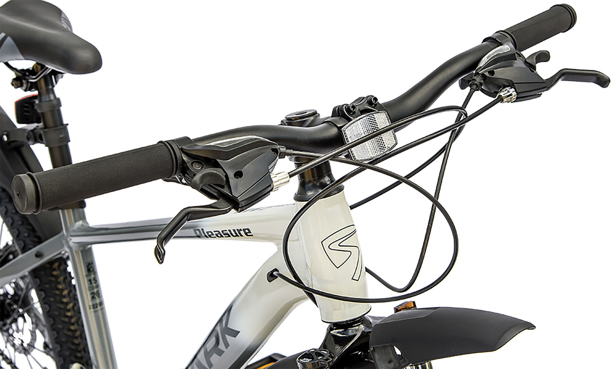 Велосипед SPARK PLEASURE 26", размер S, рама 15", 2025, белый с серым 3 Велосипед SPARK PLEASURE 26", размер S, рама 15", 2025, белый с серым 3