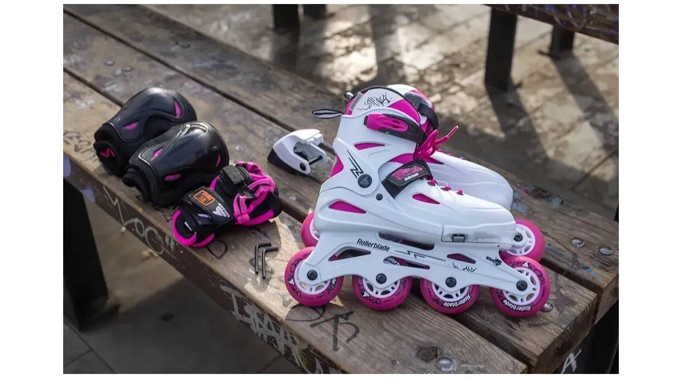 Ролики Rollerblade Fury Combo 2023 white-pink 36.5-40.5 4