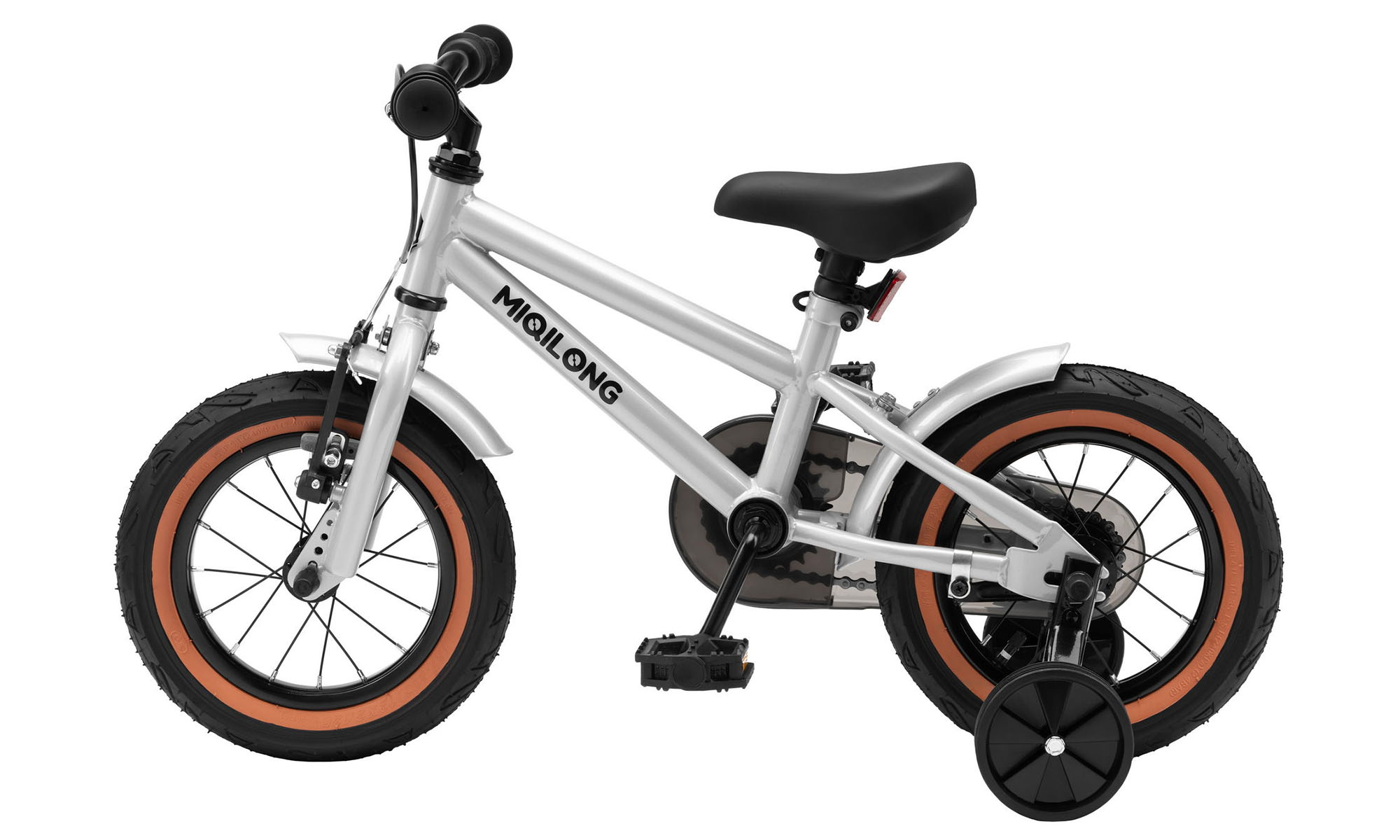 Детский велосипед Miqilong ST 12" One size, 2025, серебристый 7
