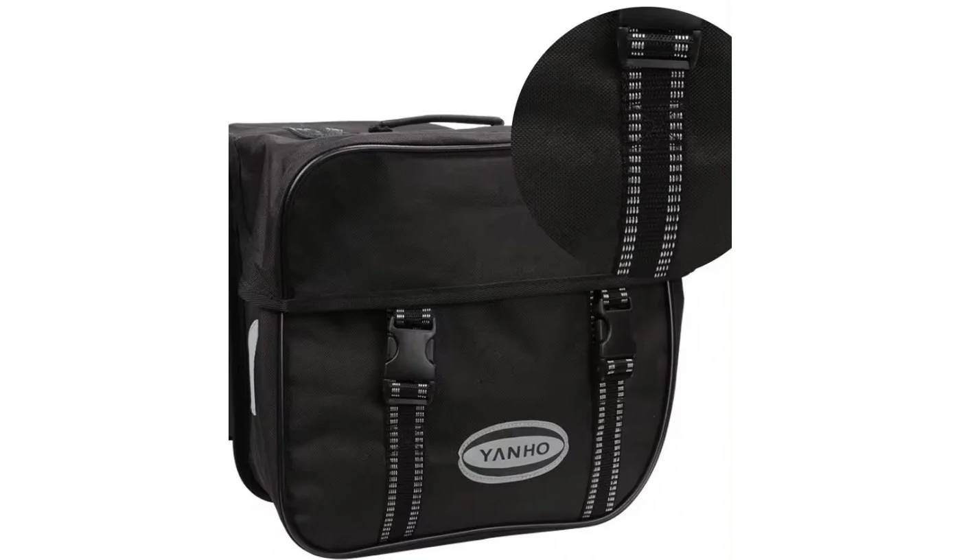 Велосумка на багажник YANHO TB 2-ох секцинная, 20л. черный 4