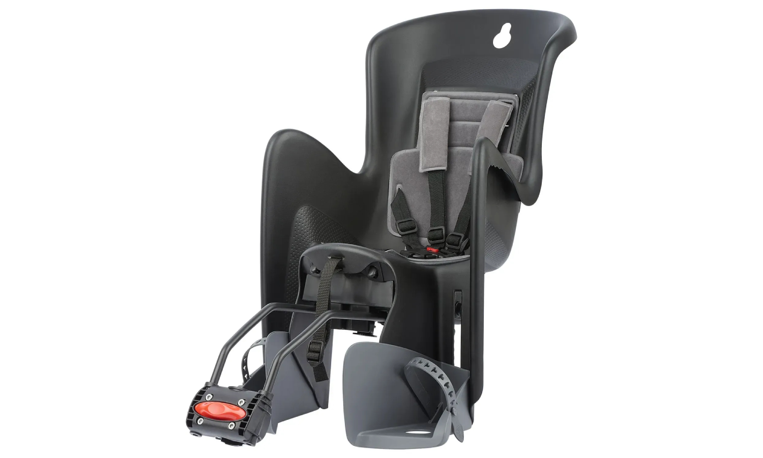 Детское кресло заднее POLISPORT Bilby Maxi RS на подседельную трубу, 26-28", 9-22 кг, черное (царапина) 