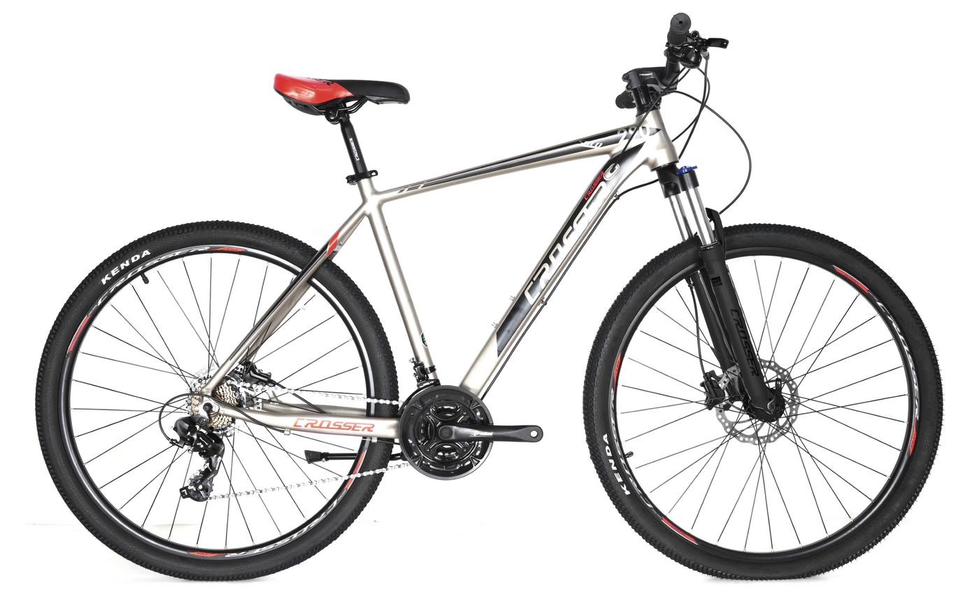 Фотография Велосипед Crosser Solo 3х8 29" размер L рама 19 2023 серо-красный