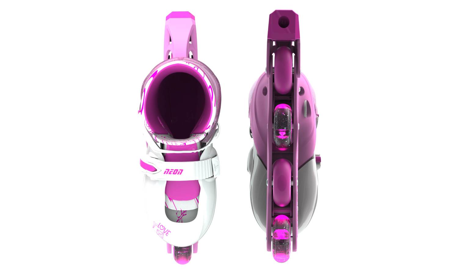 Роликовые коньки Neon Inline, размер 30-33, розовый 3 Роликовые коньки Neon Inline, размер 30-33, розовый 3